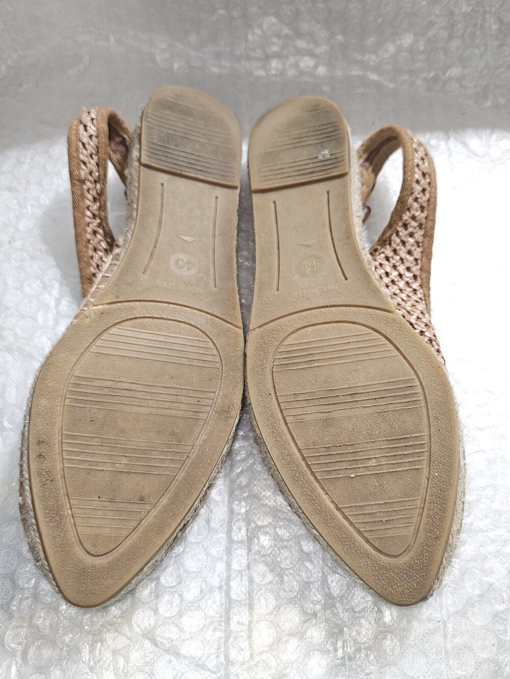 Boden Woven Slingback Espadrille Flat Sandals Size 40 Usa 9 Blush Pink Coastal - Picture 10 of 10